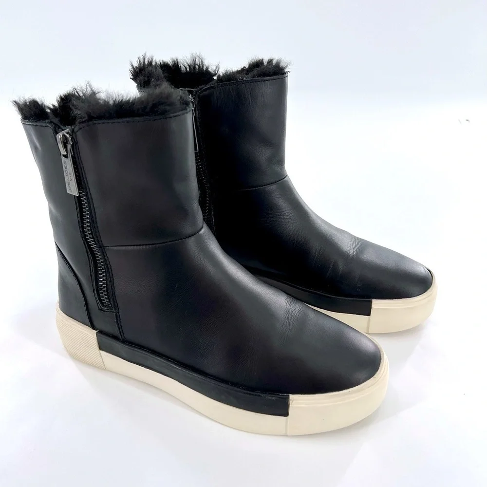JSlides Victory Snowshoes for Women Black Leather size 6